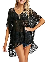 JOSIFER - Bikini de verano para mujer con cubierta de ganchillo