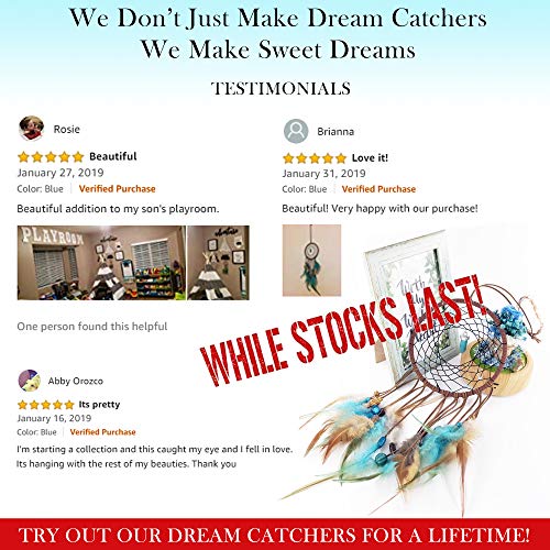 image for BillionBoxes Dream Catchers for Bedroom Decor - Blue Stone Native Amer