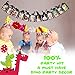 LINGTEER Dinosaur Party Happy Birthday Banner Sweet 1st Baby Shower Baby First Birthday Kids Bday Picture Photo Booth Personalized DIY Banner Party Decorations - Black
