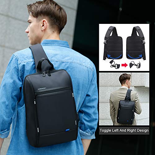 Mens Sling Laptop Backpack Slim Casual Daypack Single Shoulder 13Inch