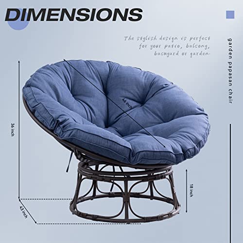 Joyside Papasan Chair Cushion Only 52” x 7” Papasan Cushion Fits Most