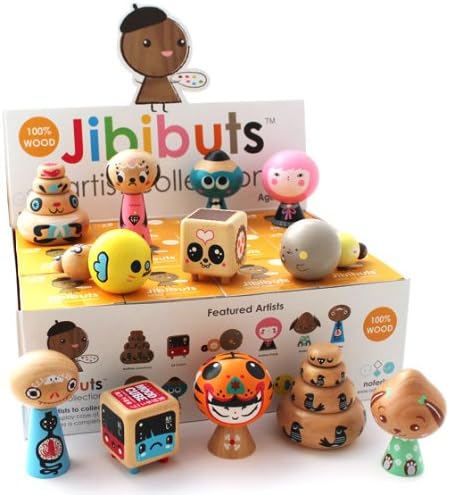FULL SET OF ALL 12 Jibibut Artist Series Wooden Figures Case of all 12