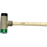 Lixie 100 Oz. Dead Blow Hammer - 2-1/2" Dia. w/Replaceable Green and Black Urethane Faces (P/N: 250H-MH)