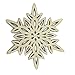 Mziart Set of 6 Snowflake Wood Coasters for Drinks and Coffee, Christmas Cup Mat, Gift Worthy