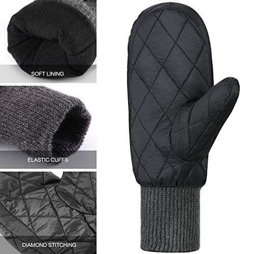 Andake 90% Duck Down Mittens Gloves For Women -20Â¨H Cold Weather Warm Winter Snow Gloves For Walking Jogging Work Outdoor Gray S-M