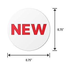 TUCO DEALS - 0.75 inch, Circle Dot, 'New' Labels