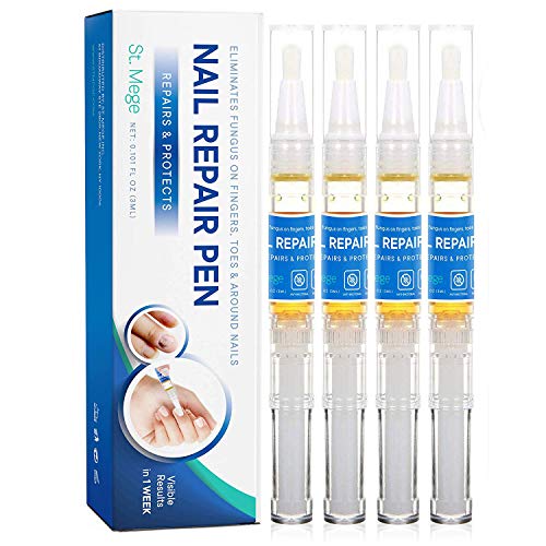 St. Mege, Fungus Stop Fungus Nail Repair Pen 4 Pens included,Natural Fungal Nail Care Solution for Fingernails and Toenails, Perfect for Strengthening Unhealthy Nails        