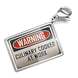 Clip on Charm & Bracelet Set Warning Culinary