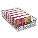 mDesign Wide Metal Wire Food Storage Organizer Basket with Handles - Organization in Kitchen Cabinets, Pantry Shelf, Bathroom, Laundry Room, Closets, Garage, Concerto Collection, 2 Pack, Bronze