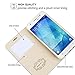 Galaxy J5 Case, SAVFY Thin Flip/Folio PU Leather Window View Case Cover for Samsung Galaxy J5 2016 - Gold [Not Fit for J5 2015]