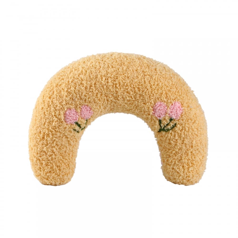 DONGKER Cat Sleeping Plush Pillow,Curved Soft Pet Soothing Toy, Soft Fluffy U-shaped Pillow for Cats Small Dogs Puppy Sleeping Resting Playing