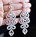Large Sexy Austrian Crystal Rhinestone Chandelier Dangle Earrings Bridal E2084 3 Colors (White)