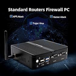 WEIDIAN Fanless PC Dual NIC, Mini Desktop Computer