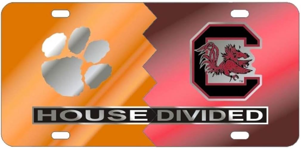 Clemson South Carolina House Divided Laser Cut Mirrored