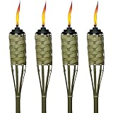 TIKI Brand 57-Inch Luau Bamboo Torches - 4 pack