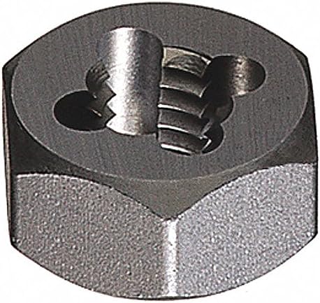 Greenfield Threading411898 Hexagon Rethreading Die, 1/2" - 14 NPT, Carbon Steel, Uncoated (Bright) Coating, Right Cut