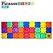 PicassoTiles PT27 Magnetic Building Blocks Alphabet Toy Set Magnet Tiles Construction Toys 3D Clear Color Stacking Block Toy STEM Playboard, Learning by Playing, Creativity Beyond Imagination