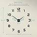 Mintime Large Wall Clock Battery Operated DIY Wall Clock for Modern Decorative Living Room/Office