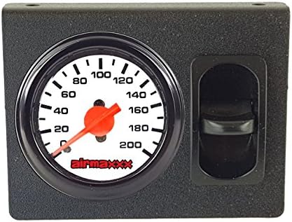 airmaxxx Single Needle White Face Air Gauge, Panel & 1 Paddle Switch