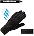 FINGER TEN Winter Running Gloves Men Ladies Women for Cold Weather with Grip Lightweight Touchscreen Warm Gloves with Headband for Walking Driving Cycling Hiking