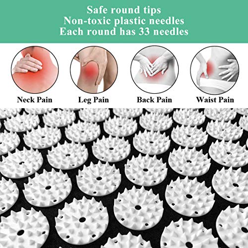 Acupressure Mat and Pillow Set with Bag - Large Size 28.7 X 16.5 inch Acupuncture Mat for Neck & Back Pain, Muscle… - Image 3