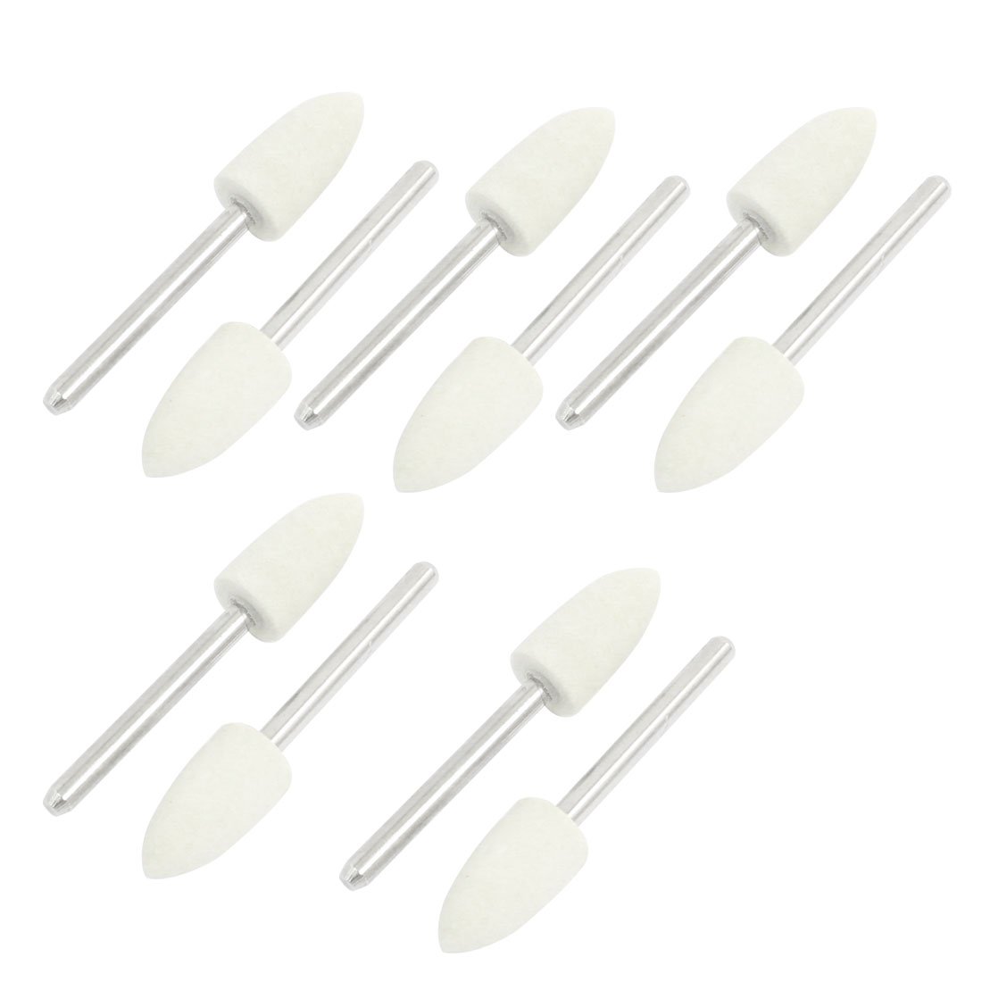 Sourcingmap Polishing Buffing 6mm Conical Wool Bob 2.3mm Shank 10 Pcs
