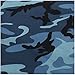 ARMYU Camo Bandana Camouflage Head Wrap Do-Rag 100% Cotton Bandanna Face Cover (Blue Camouflage - 27