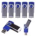 LHN® (Bulk 5 Pack) 2GB Swivel USB Flash Drive USB 2.0 Memory Stick (Blue)