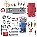 Prextex DIY and STEM Dinosaur Toys Carrier Toy Truck - 12 Realistic Looking Dinosaur with Take-Apart Detachable Carrying Case and Tools