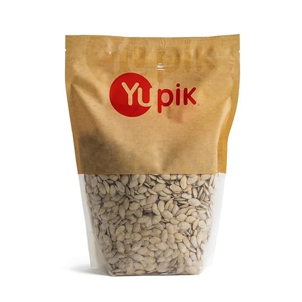YUPIK SEMI-SALTED PUMPKIN SEEDS, IN SHELL, 1 LB (16 OZ), GLUTEN-FREE, KOSHER, VEGAN, LIGHTLY SEASONED WITH SEA SALT, PLANT-BASED PROTEIN, SOURCE OF FIBER, HEALTHY SNACKS