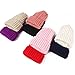 Valpeak Fleece Lined Women Winter Beanie Hats Faux Fur Pom Pom Beanie Hat (2pcs, Beigegray)