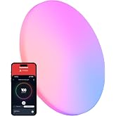 SwitchBot RGBICWW Ceiling Light 12 Inch, Matter Certified LED Flush Mount Light Fixture, 2000LM, No Hub Required, 2700K-6500K Dimmable, Works with Apple Home and Alexa, CRI 90+, for Bedroom Kitchen