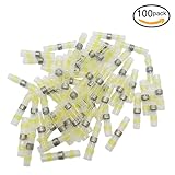 Iztor 100pcs 12-10AWG Waterproof Solder Seal Heat Shrink Butt Terminal Connectors with Soldering Sleeve