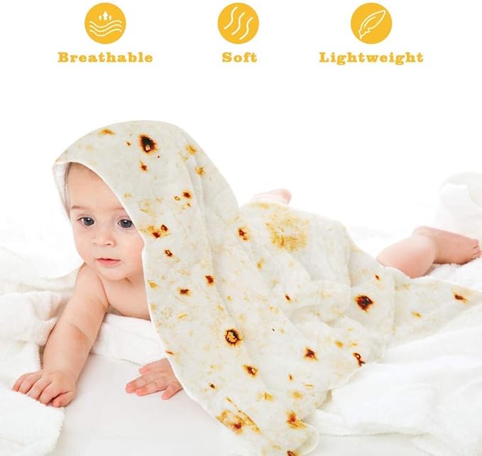 zxtrby Burrito Tortilla Blanket wrap, Round 5ft 6f