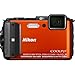 Nikon Coolpix AW130 16.0-Megapixel Waterproof Digital Camera with 5X Optical Zoom NIKKOR ED Wide-Angle Glass Lens, Built-in Wi-Fi, NFC and GPS (Orange)
