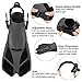 Oumers Snorkel Fins, Travel Size Adjustable Strap Diving Flippers with Mesh Bag and Extra Buckle Connector for Men Women Snorkeling Diving Swimming