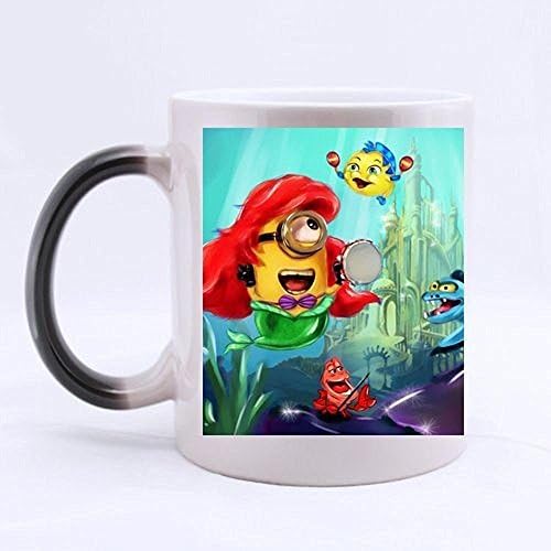 Little Mermaid Minion Fun Custom Morphing Mug Coffee or Tea Cup 100% Ceramic 11 Ounce