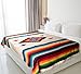 El Paso Designs Beautiful Mazatlan and San Miguel Blanket- 60 inch by 84 inch Heavy Weight, Hand-Woven Blanket with Intricate Mexican Saltillo Diamond (Mazatlan)
