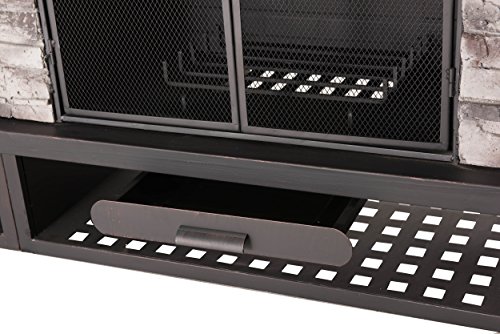 Sunjoy Bel Aire Fireplace large with two table-flats