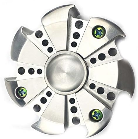 Kkang Pure metalworn Fidget Hand Spinner - fidget work Ultra Fast Bearings - Finger Toy, Great Gift (Silver)