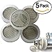 Stainless Steel Mesh Screen Filter for Iced Beverage Dispenser Replacement Spigot - 5 Pack - Easily Fits 16mm Threaded End to Filter or Strain Citrus Pulp, Tea Leaves and other Particles