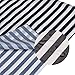 6 Pcs Disposable Black White Stripe Plastic Tablecloth, 108 Inch x 54 Inch Ractangle Tablecover, for Party, Dance and Picnic (Black White Stripe)