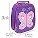 yodo Kids Insulated Lunch Tote Bag with Name Tag for Girls, Butterfly