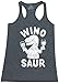 Shop4Ever Wino Saur Women's Racerback Tank Top Funny Tank Tops Large Charcoal 0