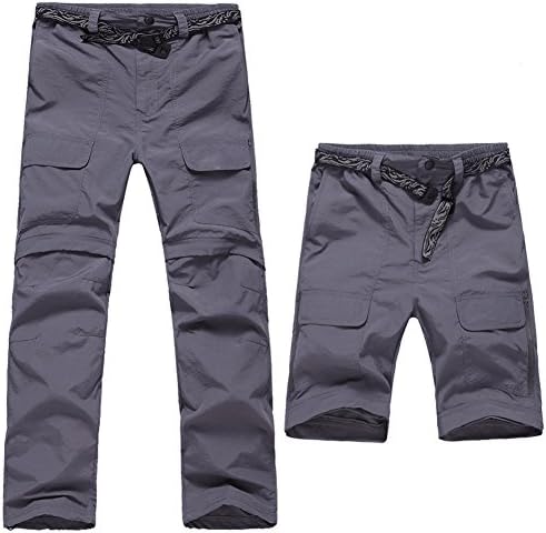 Men Quick Dry Hiking Pants Convertible Outdoor Sports Zip Off Trousers Breathable Mountain Cargo Shorts