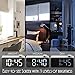 X Ykoki Alarm Clock – Digital Clock LED Display – Time Snooze Temperature Brightness Dimmer – Desk Clock Kids Heavy Sleepers Adults – Modern Alarm Clocks Bedrooms Bedside Home Battery Clock (White)