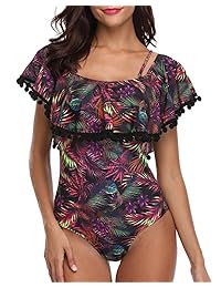 Tempt Me vestido de baño de mujer de una pieza estampado de piña hombros bajos