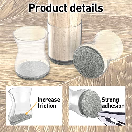 thumbnail image 2 of Glattever 32 Pcs Chair Leg Floor Protectors, Silicone Furniture Pads... 2 of 13