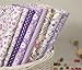 Little Flower with Different Styple Cotton Fabric Bundle Quilting Sweing Fabric 8pcs Color in Purple Size 20 X 25cm