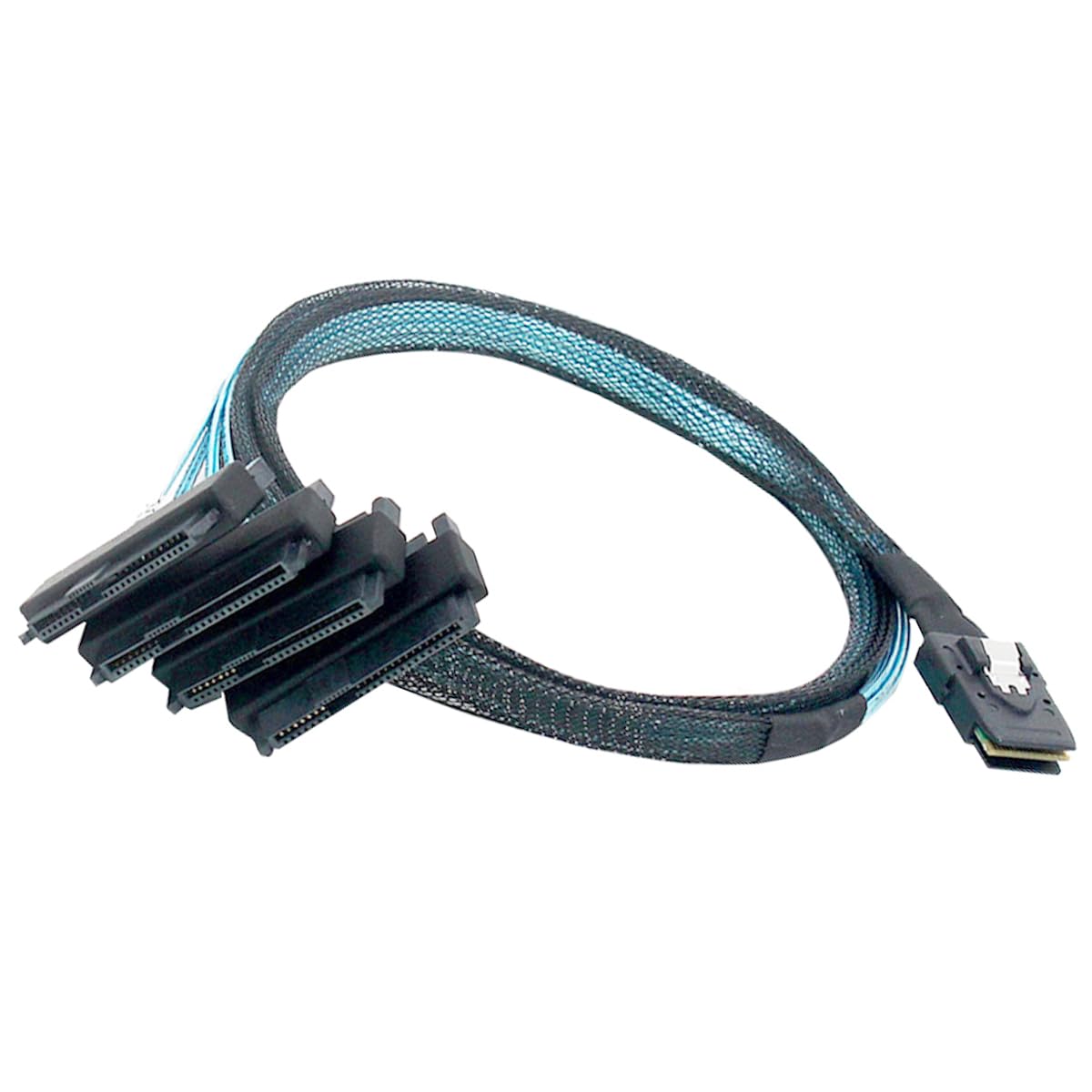 WLGQ Mini SAS SFF-8087 to 4 SAS 29PIN SFF-8482 0.5M Array Hard Drive Cable